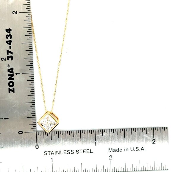 Sparkly 14K Gold Cz Necklace - Picture 3 of 4